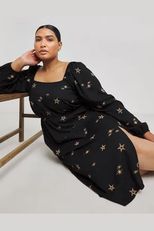 Simply Be 100% Cotton Embroidered Viscose Star Dress AU 12