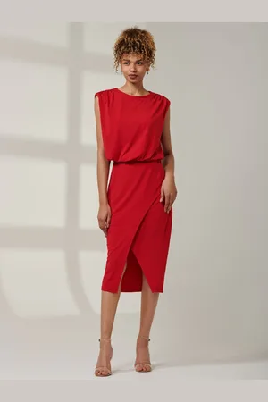 Jolie Moi Kira Tiered Draped Bodycon Dress AU 12