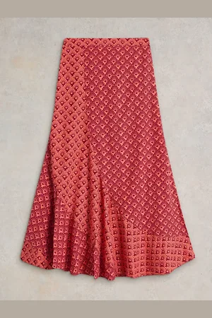White Stuff Sara Linen Blend Maxi Skirt AU 12