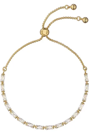 Ted Baker Gold Tone Isela Crystal Baguette Slinky Adjustable Bracelet One