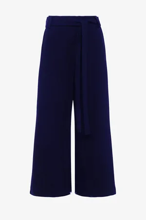 French Connection Blue Whisper Belted Culottes AU 16