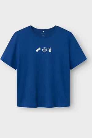 NAME IT Blue Skateboard Graphic Back Print T-Shirt 11