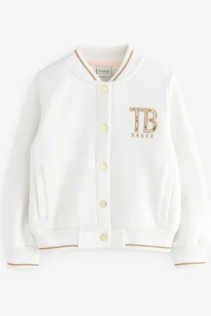 Ted Baker Cream Printed Varsity Jacket 3