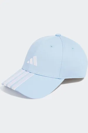 adidas Blue 3 Stripe 100% Cotton Baseball Hat onesize