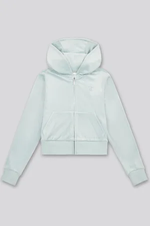 Juicy Couture Blue Girls Diamante Zip-Through Hoodie 9
