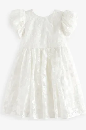 Ted Baker Sequin Puff Sleeve Occasion Dress 4 Years (104cm)