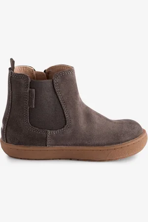 Toezone River Boys Brown Suede Leather Gusset and Zip Boots AU 8 (EU 26)