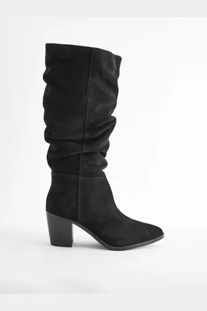 Next Black Forever Comfort Suede Knee High Slouch Boots AU 8 (EU 39)