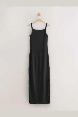 Next Strappy Maxi Length Ribbed Dress L