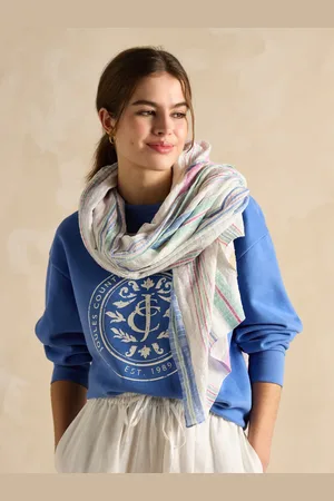 Joules Orla Multi Lightweight Cotton Scarf One