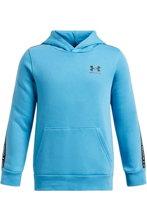 Under Armour Blue Icon Taped Fleece Hoodie 11