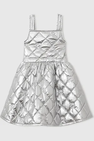 Reiss Joey 9-13 yrs Quilted Metallic Flared Dress 12