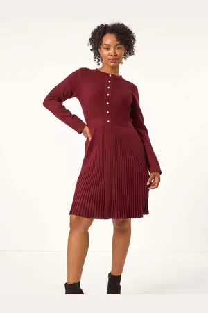 Roman Petite Pearl Detail Knitted Dress AU 14