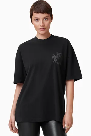 AllSaints AllSaints Black 100% Organic Cotton Orlando Etta Crew Neck T-Shirt S