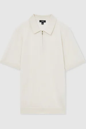 Reiss Maxwell Merino Wool Half-Zip Polo Shirt XL
