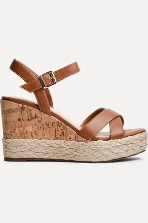 Linzi Brown Lilia Cork Wedges With Rope Detail AU 10 (EU 41)