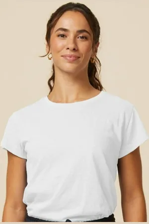 ASPIGA White Short 100% Cotton T-Shirt L