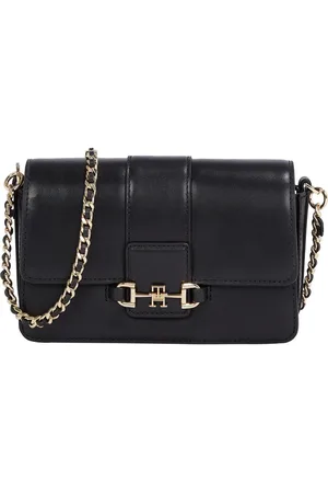 Tommy Hilfiger Black Heritage Leather Cross-Body Bag One