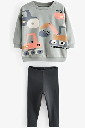 Next Light Blue Diggers All Over Print Sweatshirt and Leggings Set (3mths-7yrs) 9
