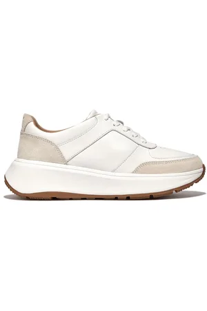 FitFlop F-Mode Leather Suede Flatform Trainers AU 9 (EU 41)