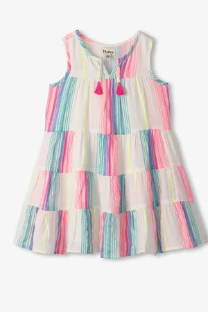Hatley Neon Stripes Layered Tiered Dress 6 Years (116cm)