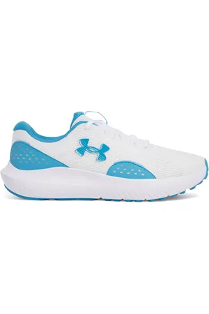 Under Armour White/Blue Surge 4 Trainers AU 8.5 (EU 43)