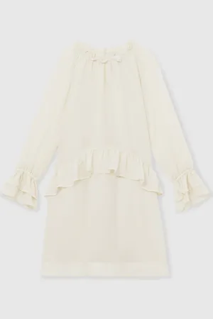 Reiss Lunar 4-9 yrs Chiffon Ruffle-Trim Dress 6