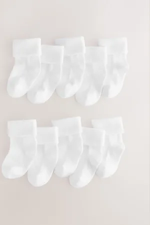 Next White Baby Roll Top Socks10 Pack (0mths-2yrs) 3