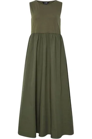 Long Tall Sally 100% Cotton Sleeveless Mixed Fabric Midi Dress AU 8 Tall