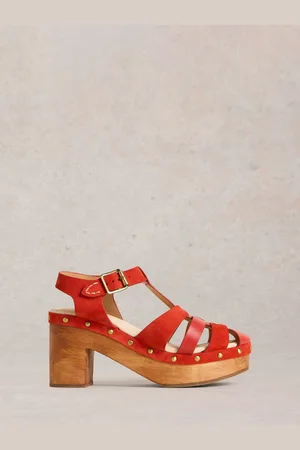 White Stuff Red Phoebe Fisherman Clogs AU 5 (EU 35)