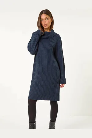Roman Roll Neck Knitted Jumper Dress AU 20