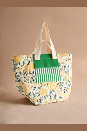 Cath Kidston Yellow Strawberry Garden Large 100% Cotton Tote Bag One
