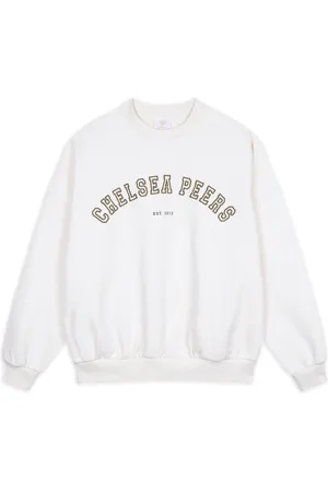 Chelsea Peers White 100% Cotton Embroidered Logo Sweatshirt AU 18