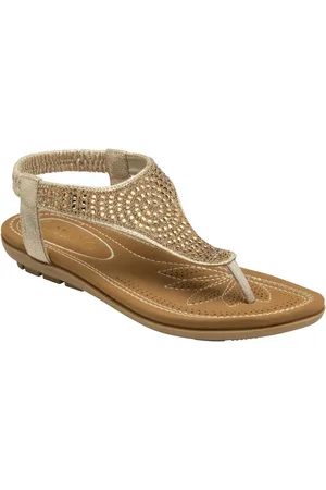 Lotus Gold Toe-Post Sandals AU 7 (EU 38)