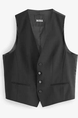 HUGO BOSS Black Slim-Fit Tailored Waistcoat 46 R