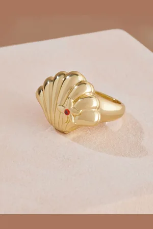 Cath Kidston Gold Tone Shell Locket Ring medium