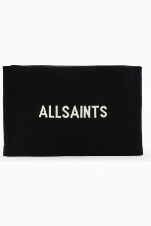 AllSaints AllSaints Black Izzy 100% Cotton Clutch One