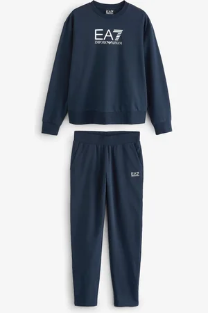 EA7 Emporio Armani Blue Logo Stretch Cotton Tracksuit M