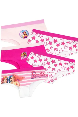 Character Pink Kids Barbie Multipack 100% Cotton Briefs 5 Packs 8