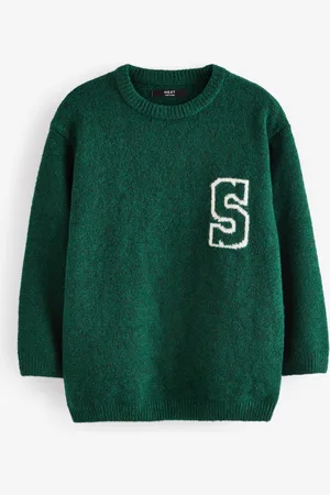Next Green Knitted Crew Neck Jumper (3-16yrs) 15 Years (170cm)