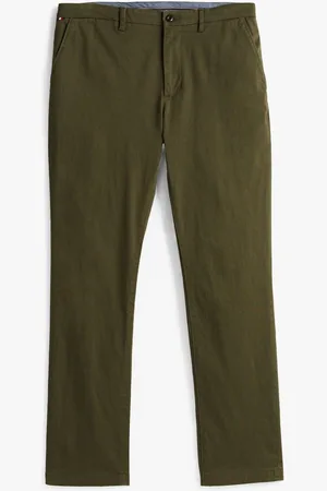 Tommy Hilfiger Green Denton Stretch Structured Chino Trousers W34 L30