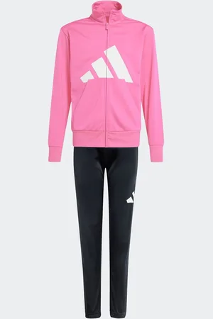 adidas Pink Large Essentials Logo Tracksuit 13