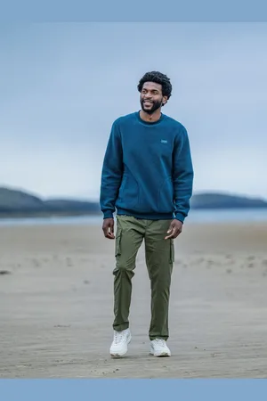 Tog 24 Green Todd Mens Sherpa Sweat Petrol Jumper M