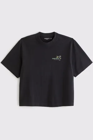 Abercrombie & Fitch Back Print Short Sleeve 100% Cotton Black T-Shirt large