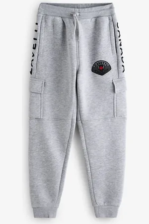 Zavetti Canada Junior Grey Botticini Reflective Cargo Joggers L