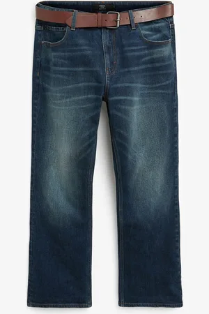 Next Blue Washed Bootcut Belted Authentic Jeans 36W x 31L (UK 36 R)