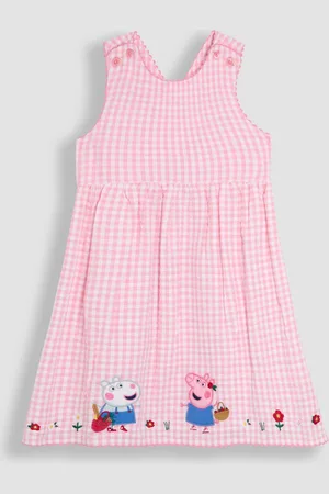 JoJo Maman Bébé Peppa Pig Applique Gingham Cross Back Dress 6