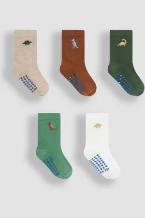 JoJo Maman Bébé Green Socks 5 Pack 6