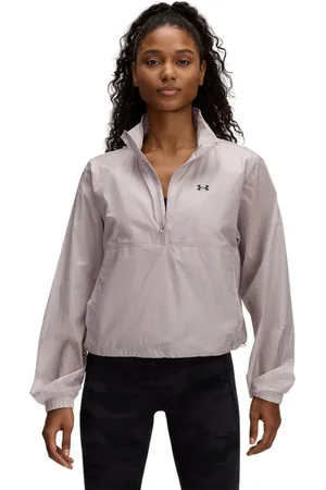 Under Armour Grey Rival Woven HZ Anorak Jacket XS