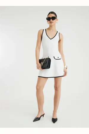 River Island Contast Mini Shift Dress 8
